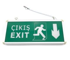 Cata Acil Yönlendirme EXIT ÇIKIŞ Koşan Adam (Aşağı OK)
