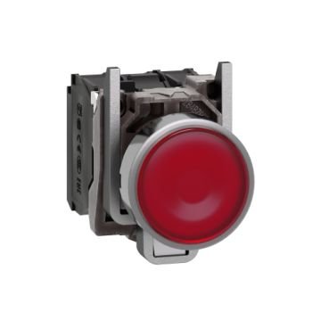 Schneider Işıklı Yaylı Buton Kırmızı 1NA+1NK 24V AC/DC