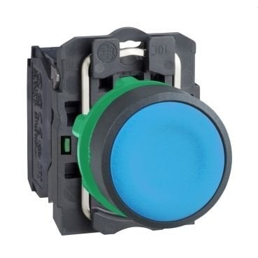 Schneider Yaylı Start Buton Mavi 1NA 22MM Plastik