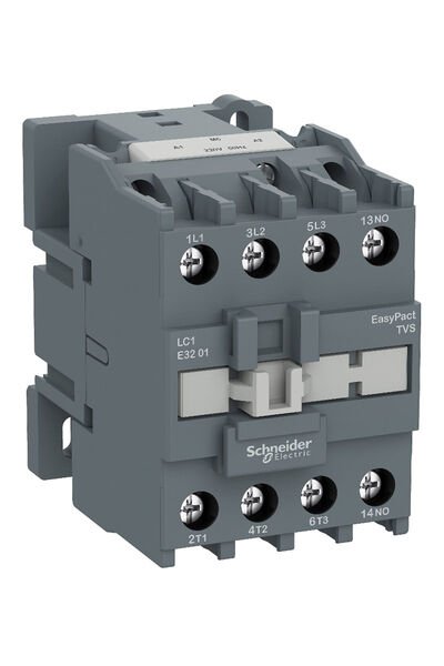 Schneider Kontaktör LC1E3801B7 38A 18,5KW 1NK 24VAC