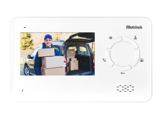 Multitek Daire Ünitesi 4,3'' Görüntülü Diafon Beyaz (MB-43B)
