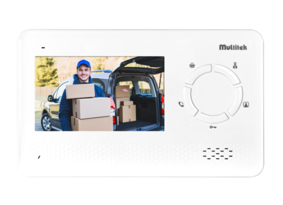 Multitek Daire Ünitesi 4,3'' Görüntülü Diafon Beyaz (MB-43B)