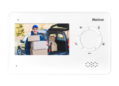 Multitek Daire Ünitesi 4,3'' Görüntülü Diafon Beyaz (MB-43B)