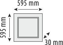 Helios Opto 40W 60 x 60 Backlight Clip-in Panel Led HS 1045