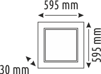 Helios Opto 40W 60 x 60 Backlight Panel Led Armatür - Sıva Üstü HS 1076