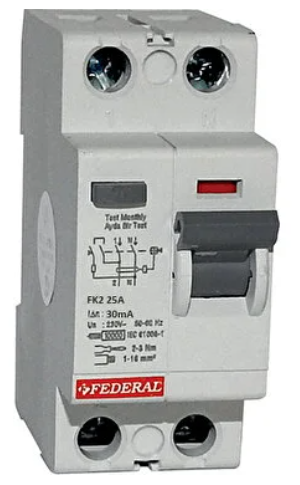 Federal Kaçak Akım Koruma 2*25A 30MA 10KA FK2E