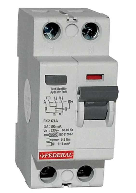 Federal Kaçak Akım Koruma 2*63A 30MA 10KA FK2E