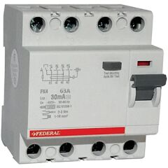 Federal Kaçak Akım Koruma 4*63A 30MA 10KA FK4E