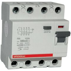 Federal Kaçak Akım Koruma 4*63A 300MA 10KA FK4E