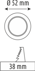 Helios Opto 1 W Manda Gözü Sıva Altı Led Spot HS 1208