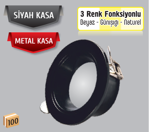Helios Opto 8 W Metal Kasa Sıva Altı Led Spot HS 1225