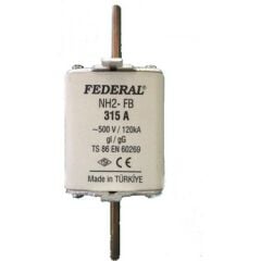 Federal NH2 Bıçaklı Sigorta Buşonu Tek İndikatörlü 315A