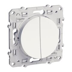Schneider Odace Beyaz Komütatör Modül + Kapak