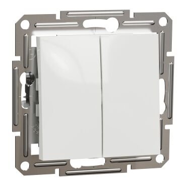 Schneider Asfora Beyaz Komütatör Modül + Kapak