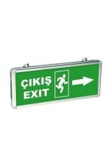 Pelsan Acil Yönlendirme Armatürü EXIT Çift Yön  Çıkış (Sağ-Sol) Ok