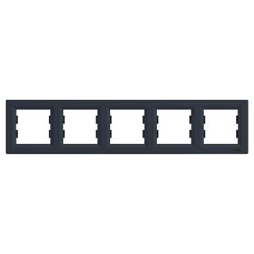 Schneider Asfora Antrasit Beşli Çerçeve Yatay