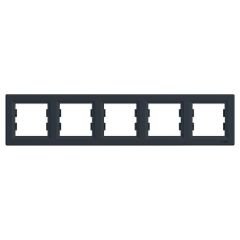 Schneider Asfora Antrasit Beşli Çerçeve Yatay