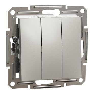 Schneider Asfora Bronz Üçlü Anahtar Modül + Kapak