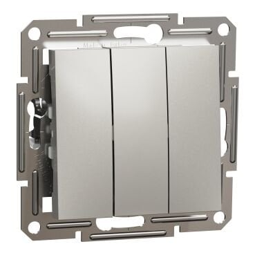 Schneider Asfora Bronz Üçlü Anahtar Modül + Kapak