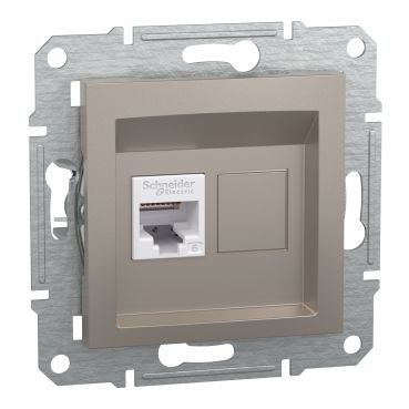 Schneider Asfora Bronz Data Priz Modül + Kapak