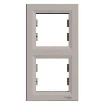 Schneider Asfora Bronz İkili Çerçeve Dikey