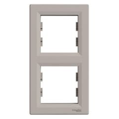 Schneider Asfora Bronz İkili Çerçeve Dikey