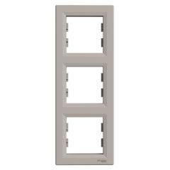 Schneider Asfora Bronz Üçlü Çerçeve Dikey