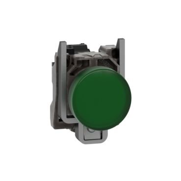 250V BA9s ampul için yeşil eksiksiz pilot ışığı Ø22 düz lens