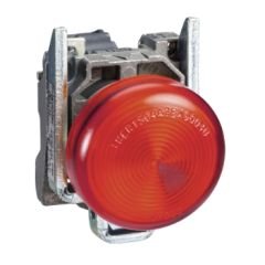 250V BA9s ampul için kırmızı eksiksiz pilot ışığı Ø22 düz lens