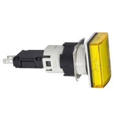 24V entegre LED\'li dikdörtgen sarı eksiksiz pilot ışığı Ø16