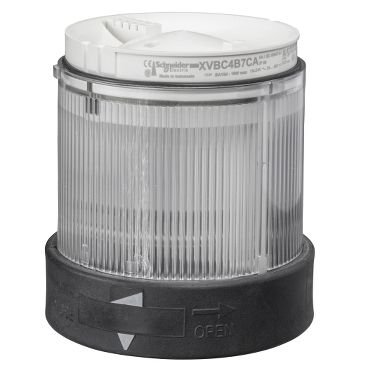 Ø 70 mm ışıklı birim - sabit - renksiz - IP65 - 24 V