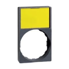 Gösterge tutucu, Harmony XB4, 30 x 50 mm, gömme için, plastik, gri, 8 x 27 mm sarı boş gösterge, işaretsiz