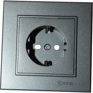 Makel Karea Siyah Çocuk Korumalı Topraklı Priz Modül+Kapak
