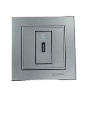 Makel Karea Füme USB Prizi Jacklı Modül+Kapak