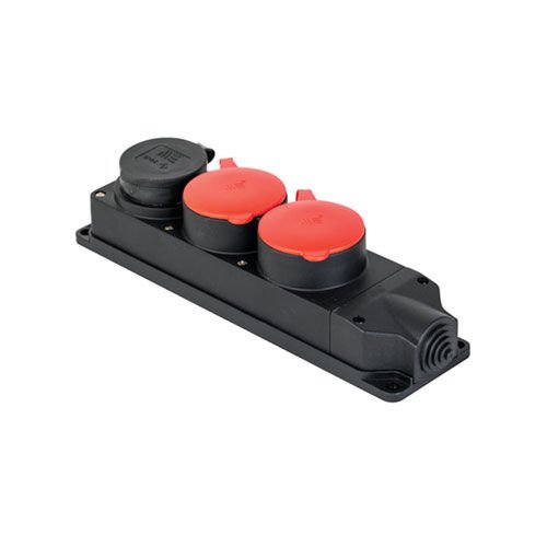 Mete Grup Priz 3 Lü 3*25A 2 AD /1*16A 1 AD Kauçuk